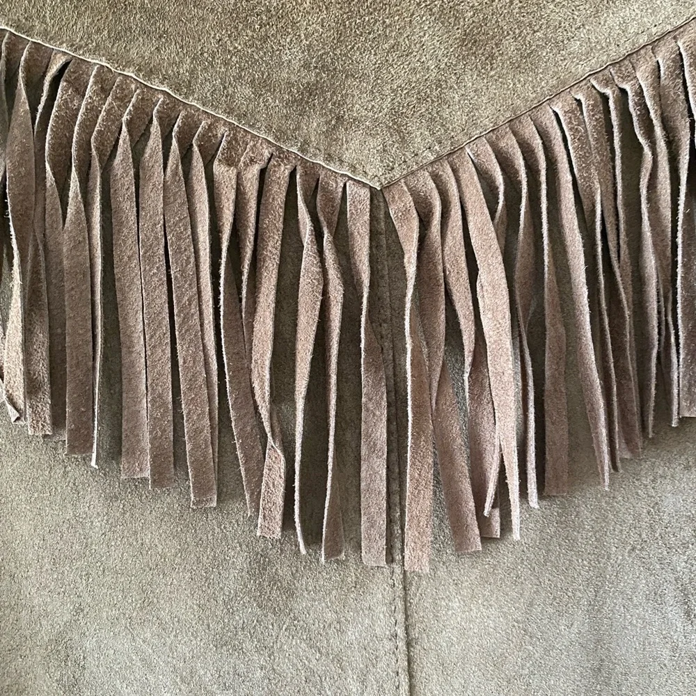 Denim&Co Woman's Washable Leather Fringe Jacket, size L Never Worn - Picture 7 of 16